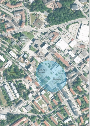 Rathaus und Neubau Umfeld